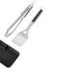10 Piece Home BBQ Grill Tool Set Stainless Steel Barbecue Grill Accessories Utensils Kit in Portable Case 4