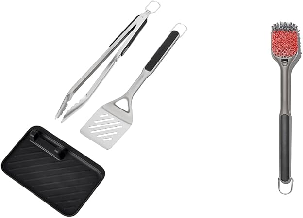 OXO Good Grips Grilling Tools, 3pc Set + Cold Clean Grill Brush OXO Good Grips Grilling Tools, 3pc Set + Cold Clean Grill Brush