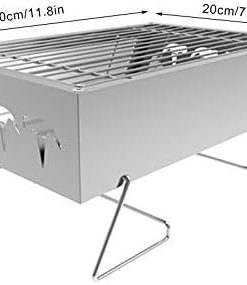 Stainless Steel BBQ Grill Mini BBQ Grill Portable Folding Barbecue Grill Home Camping Cooking Tool BBQ Accessories 2