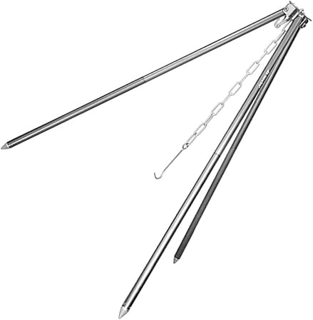 Campfire Cooking Tripod Aluminum BBQ Pot Rack Bonfire Frame for Outdoor Camping Campfire Cooking Tripod Aluminum BBQ Pot Rack Bonfire Frame for Outdoor Camping