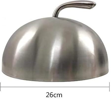 Stainless Steel Steaming Cover Serving Food Cover with Handle for Kitchen, Griddle, Parties Cooking Indoor or Outdoor -26cm 2 Stainless Steel Steaming Cover Serving Food Cover with Handle for Kitchen, Griddle, Parties Cooking Indoor or Outdoor -26cm - Image 2