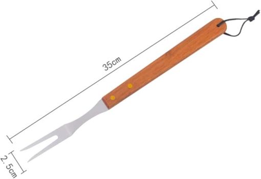BESPORTBLE 2 Sets Grill Utensils Set Barbecue Tools with Wood Handles Outdoor BBQ Tools - Image 2