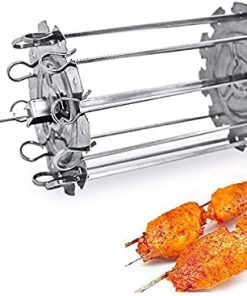 Roaster Barbecue Kebab Maker Meat Brochettes Skewer Machine BBQ Grill Accessories Tools Set (Size : L) (Small)