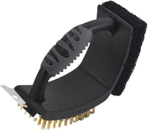 Right Angle Wire Brush, Barbecue Cleaning Brush, Grill Net Cleaning Tool, Multi-Function Baking Brush, Outdoor Barbecue Brush (Gray)