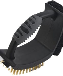 JSEIAJB Right Angle Steel Wire Brush Outdoor Barbecue Brush Cleaning Grill Net Baking Tool Brush(Gray)