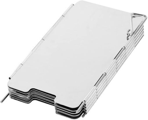 9 Windshield -Light Stainless Steel Plate Hiking Supplies Camping Accessories Outdoor Cooking
