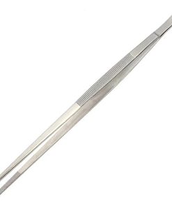 BBQ 30cm Stainless Steel Barbecue Tongs Food Tongs Food Clip Barbecue Buffet Tool BBQ Accessories Round/Sharp Mouth Cooking Tweezers Accessories(Straight Head)