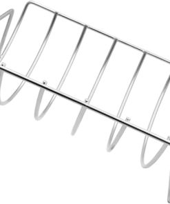 VICASKY Rib BBQ Rack Beef Ribs Rack for Smoking Stainless Steel Grill Tool Unique Design Safe Easy to Use