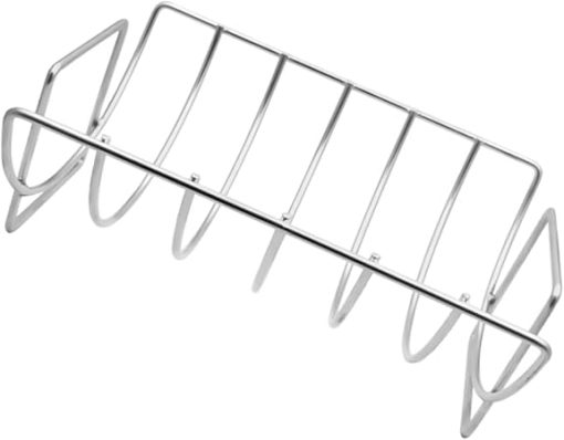 VICASKY Rib BBQ Rack Beef Ribs Rack for Smoking Stainless Steel Grill Tool Unique Design Safe Easy to Use