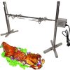 10 Holes Stainless Steel Meat Skewer Machine, BBQ Grill Shish Kebab Maker, with 100 Sticks, Extended Handle, Dual Pressure Bearings, for Commercial Restaurants Outdoor Picnic 3