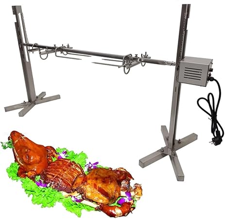 Stainless Steel Electric Tripod Rotisserie, Charcoal Roaster Chicken Lamb Spinning Roast Machine, Bearing Capacity 40kg, for Outdoor Picnic Camping Stainless Steel Electric Tripod Rotisserie, Charcoal Roaster Chicken Lamb Spinning Roast Machine, Bearing Capacity 40kg, for Outdoor Picnic Camping