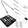 Sage Owl Bristle-Free Brass BBQ Grill Scraper with 17.5’’ Handle – Extra Portable Grill Cleaner Tool Barbecue Grilling Accessories Combo Pack – Gift Ideas for Men 3