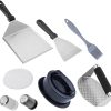 HANABASS Complete BBQ Tool Set Stainless Steel Burger Smasher Spatula Basting Brush for Easy Outdoor Kitchen Cooking 3