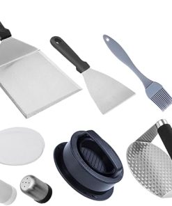 Comprehensive BBQ Tool Set Burger Press Spatula Basting Pastry Brushes Oil Brush for Outdoor Indoor Cooking