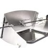 Utheer 304 Stainless Steel Grill Rotating Skewer Rotisserie, Rotisserie Kit for Weber Q 200, Q2000, Q2200 and Q2400 Gas Grill, with Drip Pan