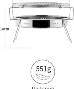 BBQ Grill Outdoor Portable Stainless Steel BBQ Grill Folding BBQ Grill Mini Pocket BBQ Grill Barbecue Accessory for Home Park Camping Picnic Tool 2
