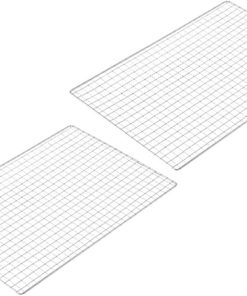 LEVINE Barbeque Grill Outdoor,2pcs BBQ Net Stainless Steel Roasting Rack Grill Outdoor Outdoor Grill Goose Roasting Rack - Grill Net Non Stick Grill Mat Barbecue Mesh Barbecue Accessory BBQ Tool