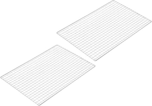 LEVINE Barbeque Grill Outdoor,2pcs BBQ Net Stainless Steel Roasting Rack Grill Outdoor Outdoor Grill Goose Roasting Rack - Grill Net Non Stick Grill Mat Barbecue Mesh Barbecue Accessory BBQ Tool