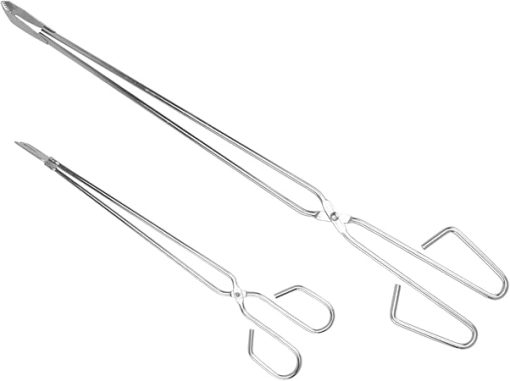 Totority 2Pcs Charcoal Tongs Ergonomic Firewood Clip for Outdoor Grilling Charcoal Burner Household Barbecue Tools