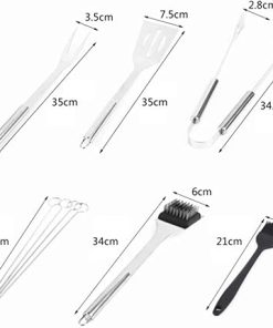 MaGiLL Grilling Accessories Kit BBQ Grill Tools Set, 20PCS Stainless Steel Grill Tools Set with Carry Bag, Barbecue Tools for Men Women, for Outdoor Camping 2