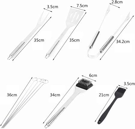 MaGiLL Grilling Accessories Kit BBQ Grill Tools Set, 20PCS Stainless Steel Grill Tools Set with Carry Bag, Barbecue Tools for Men Women, for Outdoor Camping 2 MaGiLL Grilling Accessories Kit BBQ Grill Tools Set, 20PCS Stainless Steel Grill Tools Set with Carry Bag, Barbecue Tools for Men Women, for Outdoor Camping - Image 2