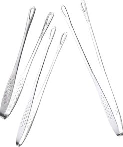 5sets Stainless Steel Meat Tongs for Cooking Steak Frying Clip Grill Tongs Outdoor Grill Accessory 3pcs*5