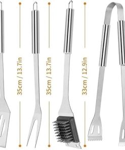 Stainless Steel BBQ Tool Set – Complete Outdoor Cooking Kit with Storage Box, BBQ Utensils for Camping & Grilling 2