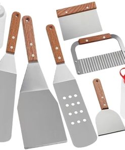Totority 1Set Heavy Duty Grilling Utensil Ergonomic BBQ Tools for Camping Picnics and Outdoor Barbecues Durable and Portable Griddle Scraper Spatulas and More