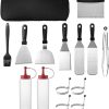 20Pcs Grill Accessories Tools, Stainless Steel Grilling Tools, BBQ Accessories Tool Set with Storage Bag, Grilling Utensils Tools Set for Gourmets, Barbecue Fans, Cooks and Camping Lovers 3