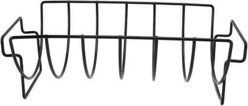 Rib Rack Non Stick Coated Chicken Steak Roasting Stand Barbecue Tool Beef Ribs Grill for Outdoor Cooking Camping Picnic Made of Food Grade Iron Material Size 11.5 x 19.5 x 35cm