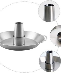 Grilled Chicken Plate Stainless Steel Chicken Roaster Chicken Rack Grilled Chicken Stand Roast Chicken Supplies Chicken Roaster Pan Grilled Chicken Holder Bbq Roasting Holder 2