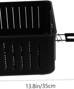 POPETPOP Square Fryer Basket Handle Electric Kabob Grilling Baskets Sturdy Household Fryer Accessory 2