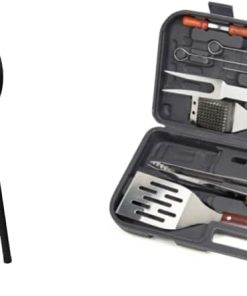Char-Griller Patio Pro Charcoal Grill + Cuisinart Deluxe Pizza Grilling Pack (13-Piece)