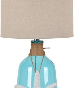 Crestview Collection CVABS1872 29.5″H Glass Table LAMP 1PK/2.33′ Lighting 2