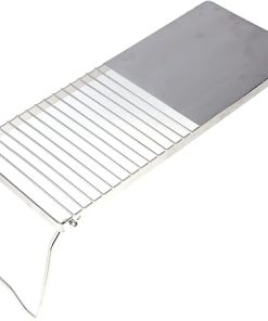 TOPINCN Folding Campfire Grill Grate, Grill Stand Multifunctional Folding Stainless Steel Outdoor Kitchen Stand Camping Accessory for Outdoor Picnic Garden 44x18x16cm
