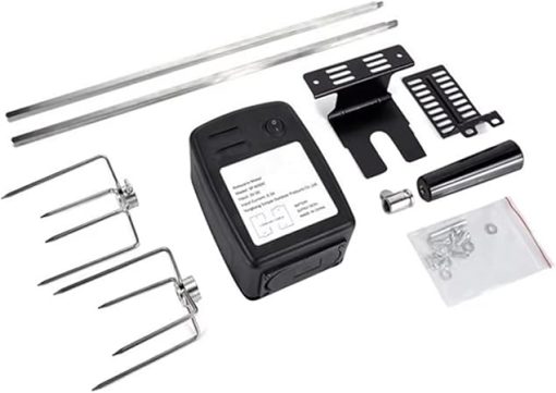 Family Sized BBQ Tool Set with Electric Motor Easy Barbecue Set and Metal Texture for Outdoor Cooking