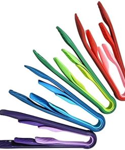 Bag Clips for Food Candy Colours Pliant Food Tongs Heat- Serving Tongs Kitchen Tongs BBQ Tools Accessories, Tongs Barbecue Tongs 2