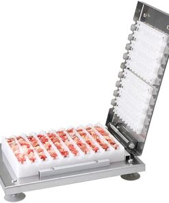 Barbecue Skewers Meat Skewer Tool, Multifunction Stainless Steel Barbecue Meat Skewer Machine, Vertical Shish Skewer Device Box, for Home Kitchens Commercial Restaurants Outdoor Picnic