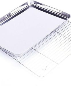 Outdoor Grill Accessory Set Drain Pan Baking Tray Non-Stick Surface for BBQ