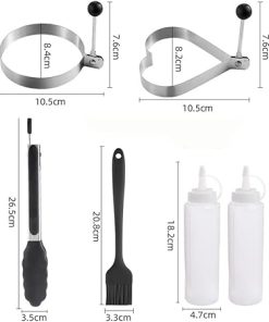 Griddle Accessories Tool 14 Pcs Grill Set Stainless Steel Heavy Duty Grill Spatula Set BBQ Gifts for Outdoor Grilling Camping Teppanyaki 2