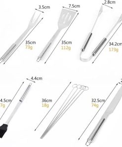 BBQ Grill Accessories, Stainless Steel BBQ Tools Set for Men & Women Grilling Utensils Accessories with Gift Kit for Barbecue Indoor Outdoor 2