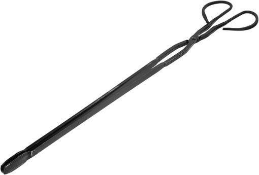 Professional Clip Camping Fireplace Tong Iron Clamp Long Handle for Outdoor Cleaning Picker Random Style