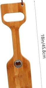 2Pcs Wooden Bbq Shovel Natural Wood Cleaning Spatula with Bottle Opener for Grilling and Outdoor Cooking Safe Easy to Clean Bbq Utensils for Parties and Camping 2