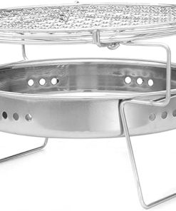 OUSIKA DOUBA Mini BBQ Grill Stainless Steel BBQ Grill Folding Barbecue Accessories Portable Kitchen Cooking Tools for Outdoor Camping Barbecue
