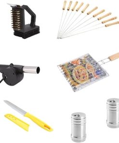 JSEIAJB BBQ Accessories BBQ Tools Seven Piece Set of Accessories Package