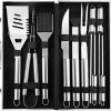 20 PCS BBQ Grill Set with 4-in-1 Spatula, Stainless-Steel Skewers, Steel Wire Cleaning Brush, Grilling Tongs, and Corn Holder, BBQ Accessories and Utensils Bundle 3