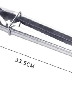 BBQ Stainless Steel Bread Clip Kitchen Food Tool Heat Bread Salad BBQ Cooking Serving Utensil Clip Clamp Meat Barbecue Tools Buffet Accessories(14inch) 2