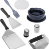 KESYOO : Stainless Steel Grill Tool Set Burger Press Spatula Basting Brush for Camping Outdoor Bbqs