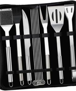 PRETYZOOM Grilling Gear 12pcs Tools Kit Spade Brush Fork Knife for Outdoor Cooking