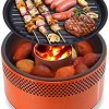 BBQ Grill Outdoor Portable Folding Grill Barbecue BBQ Camping Tool Convenient Outdoor Camping Party Iron Grill Barbecue Accessories with Handles 4